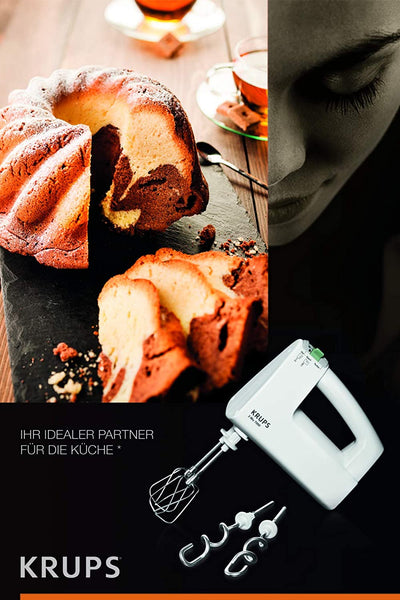 KRUPS | ergonomischer 500W 7000 Griff des MIX smart | 3 F60814 ackerschott Handmixer – Mix